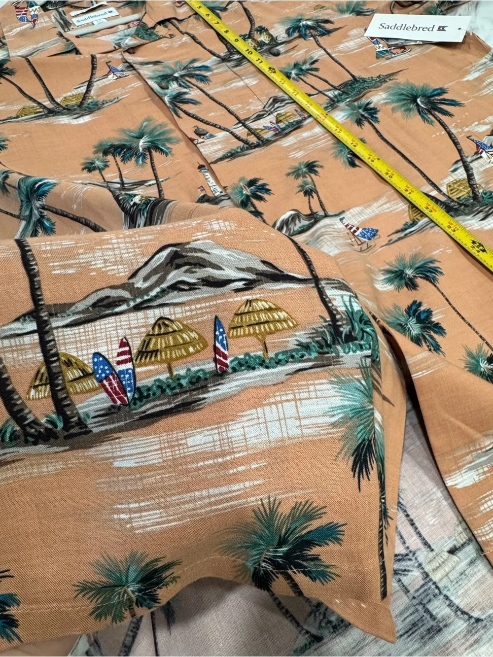 Saddlebred Shirt Hawaiian Men’s Sz. XXL Button Front Short Sleeves NWT 100%rayon - Picture 11 of 11